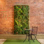 1x1m Artificial Living Wall Privet Grass and Red Jasmine