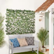 1.3m Willow Trellis Artificial Gardenia Leaves