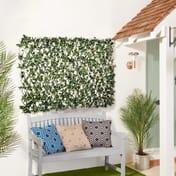 1.3m Willow Trellis Artificial White Gardenia