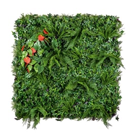 1x1m Artificial Living Wall Ivy Fern and Anthurium