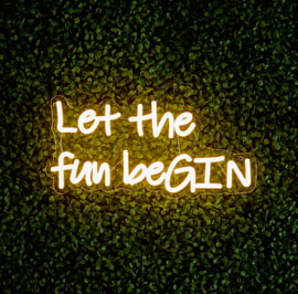 38cm LED Low Voltage Neon Wall Sign Let the fun beGIN