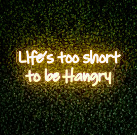42cm LED Low Voltage Neon Wall Sign Life's too short to be Hangry