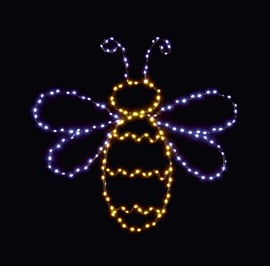 61cm 189 LED Low Voltage Lit Bee Motif
