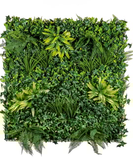 1x1m Artificial Living Wall Dracaena Ivy and Fern