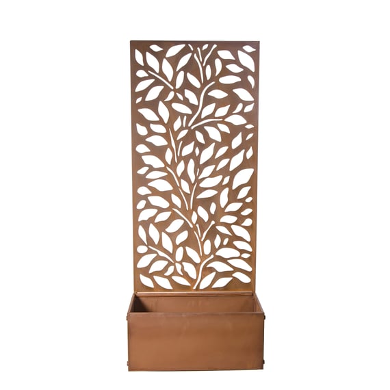 1.1m Patina Screen Leaves Design Planter