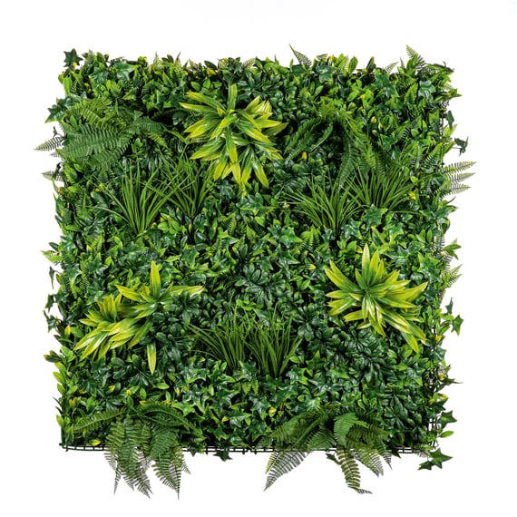 1x1m Artificial Living Wall Dracaena Ivy and Fern