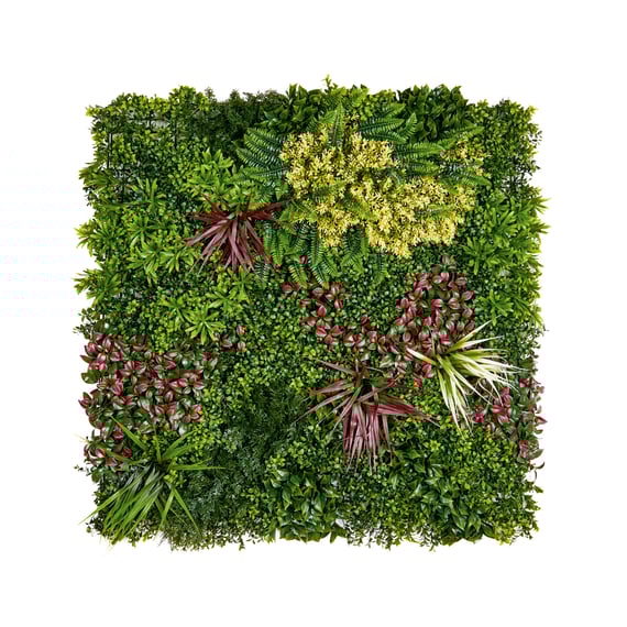 1x1m Artificial Living Wall Gardenia and Fern