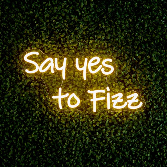 42cm LED Low Voltage Neon Wall Sign - Say yes to Fizz