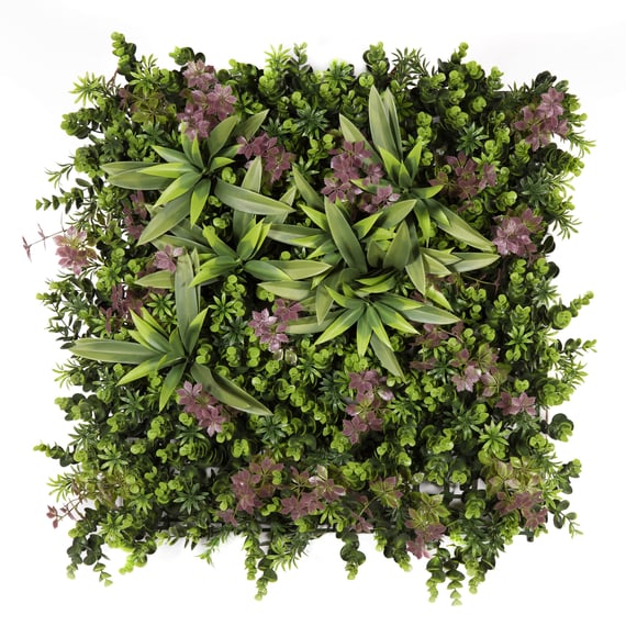 50x50cm Artificial Living Wall Blush Romance