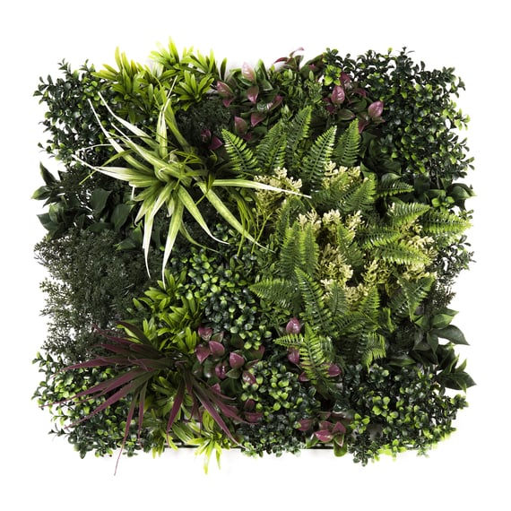 50x50cm Artificial Living Wall Lush Tropics