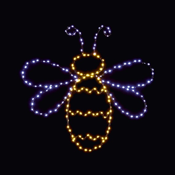 61cm 189 LED Low Voltage Lit Bee Motif