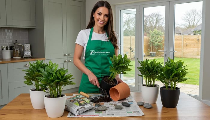 how to pot artificial plants